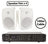 Adastra 8 x BH6-W Speakers + A4 Dual Stereo Amp Package - 2 Zone