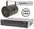 Adastra 3 x Black Sound Projectors with 60W Mixer-Amp
