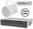 Adastra 6 x White Sound Projectors with 120W Mixer-Amp