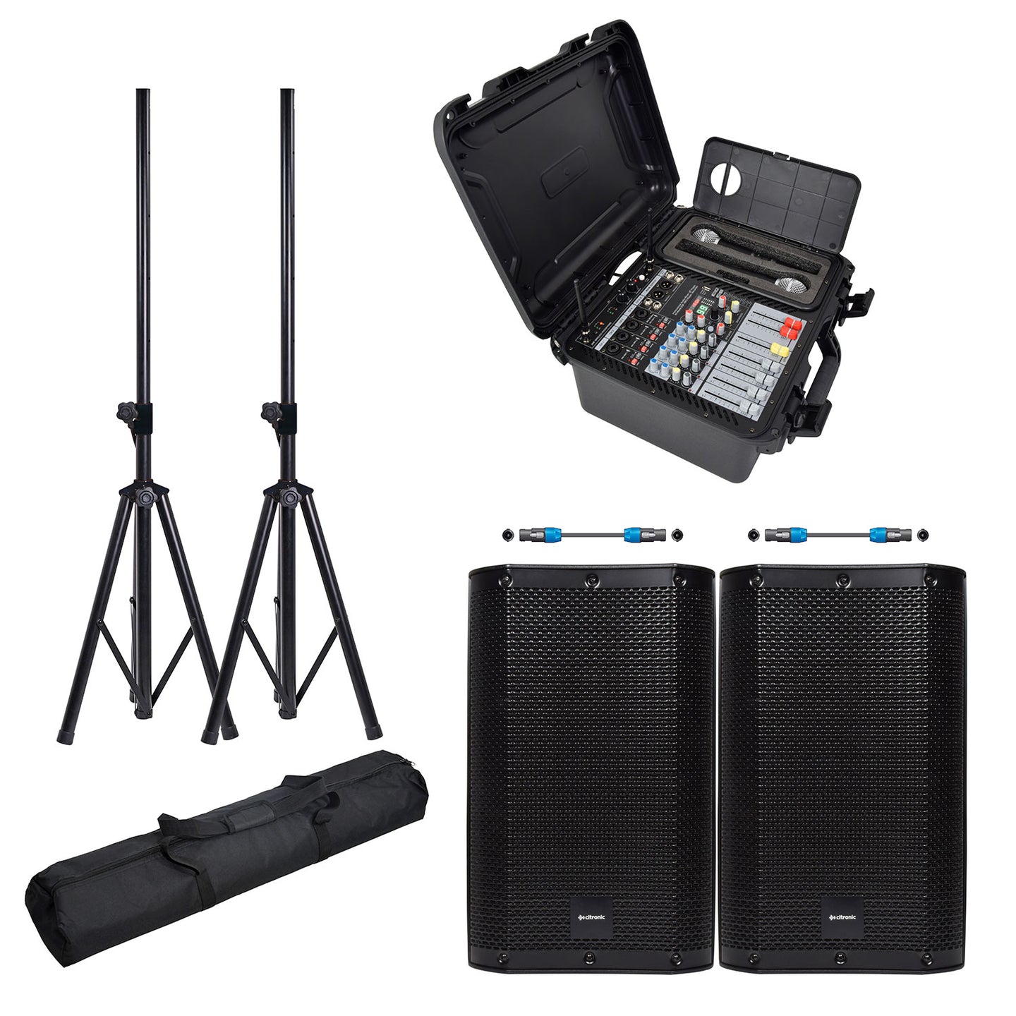 Citronic FLITE-600 + 2 x CASA-10 Complete PA Bundle