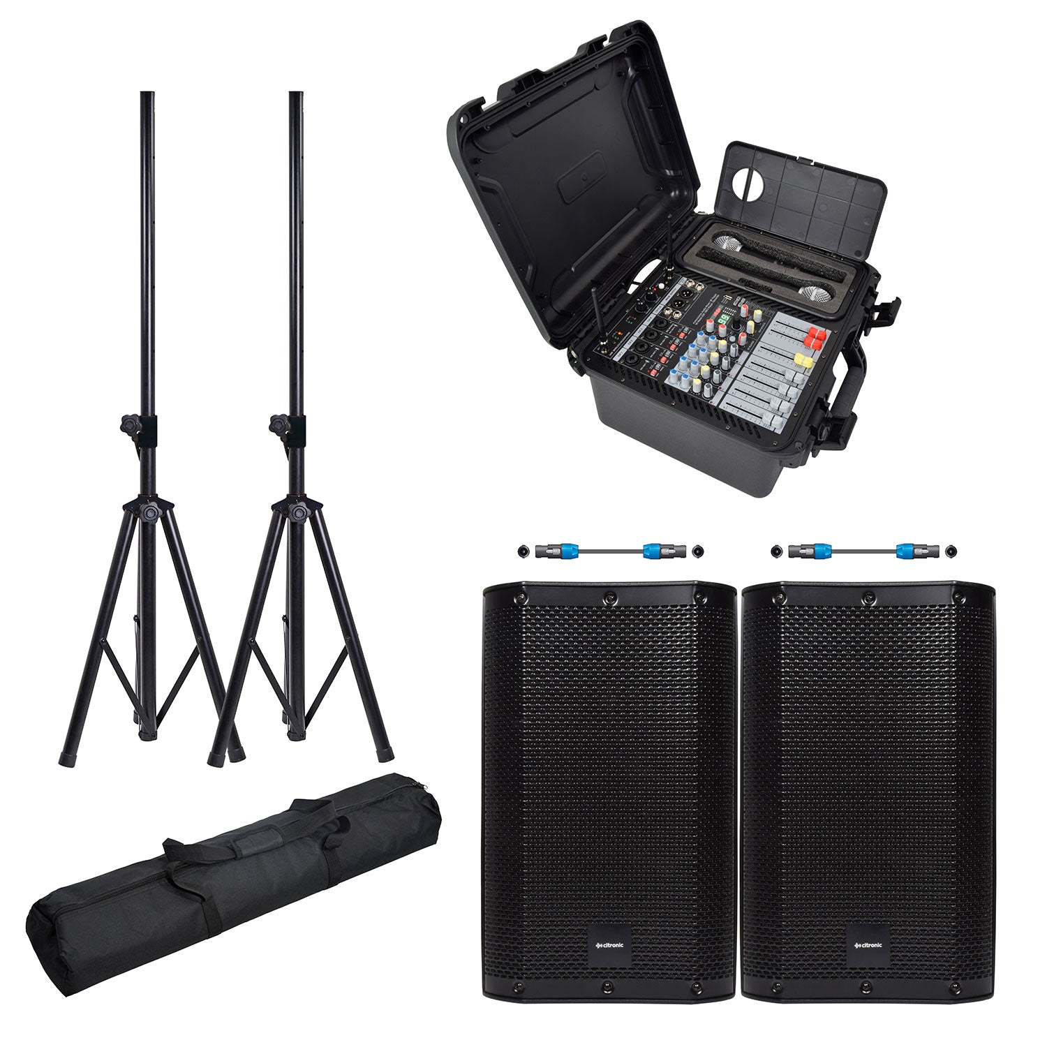 Citronic FLITE-600 + 2 x CASA-10 Complete PA Bundle