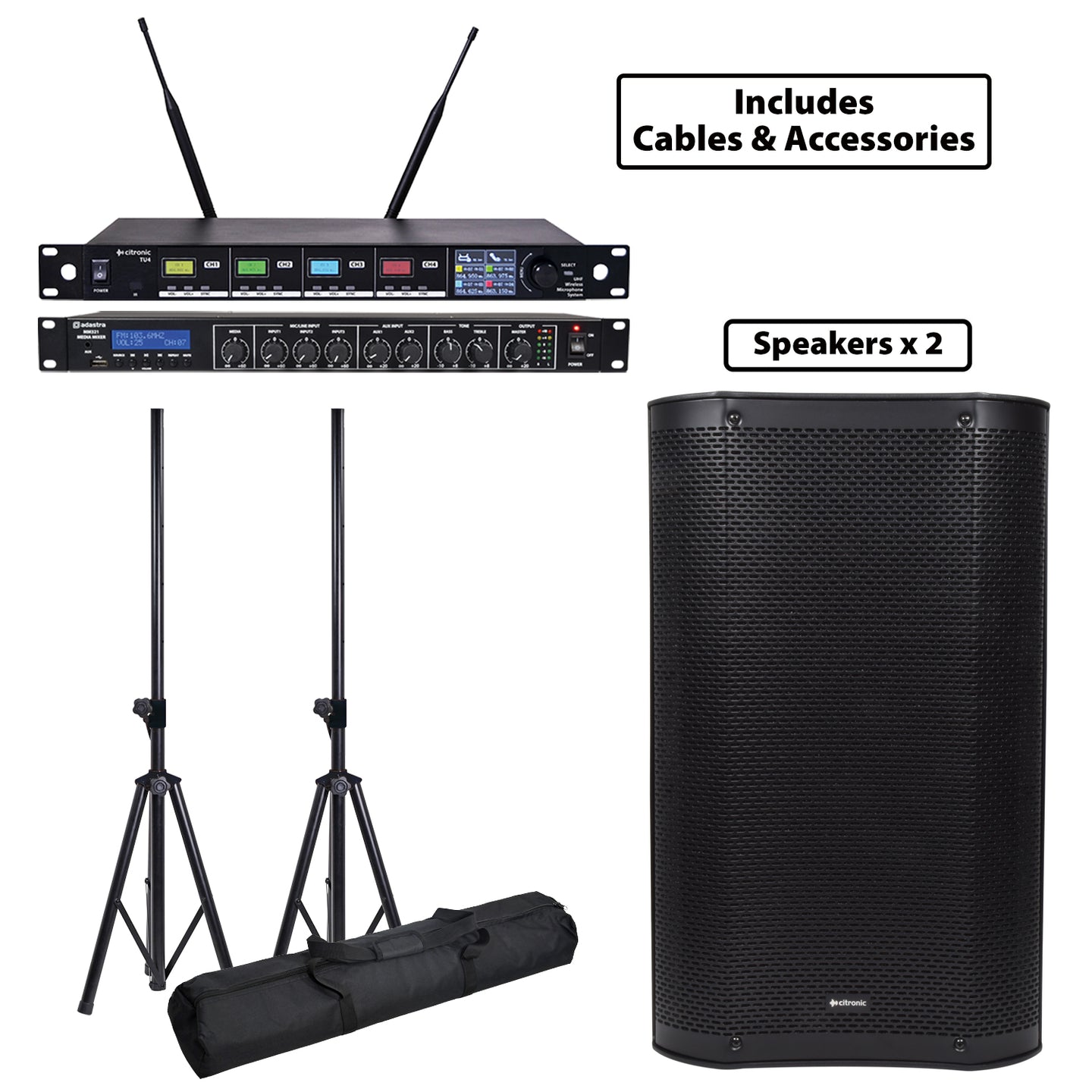 Citronic Large Portable Active PA Package