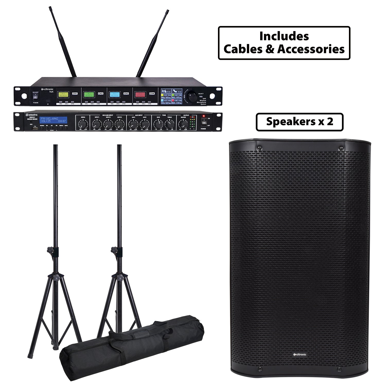 Citronic Large Portable Active PA Package