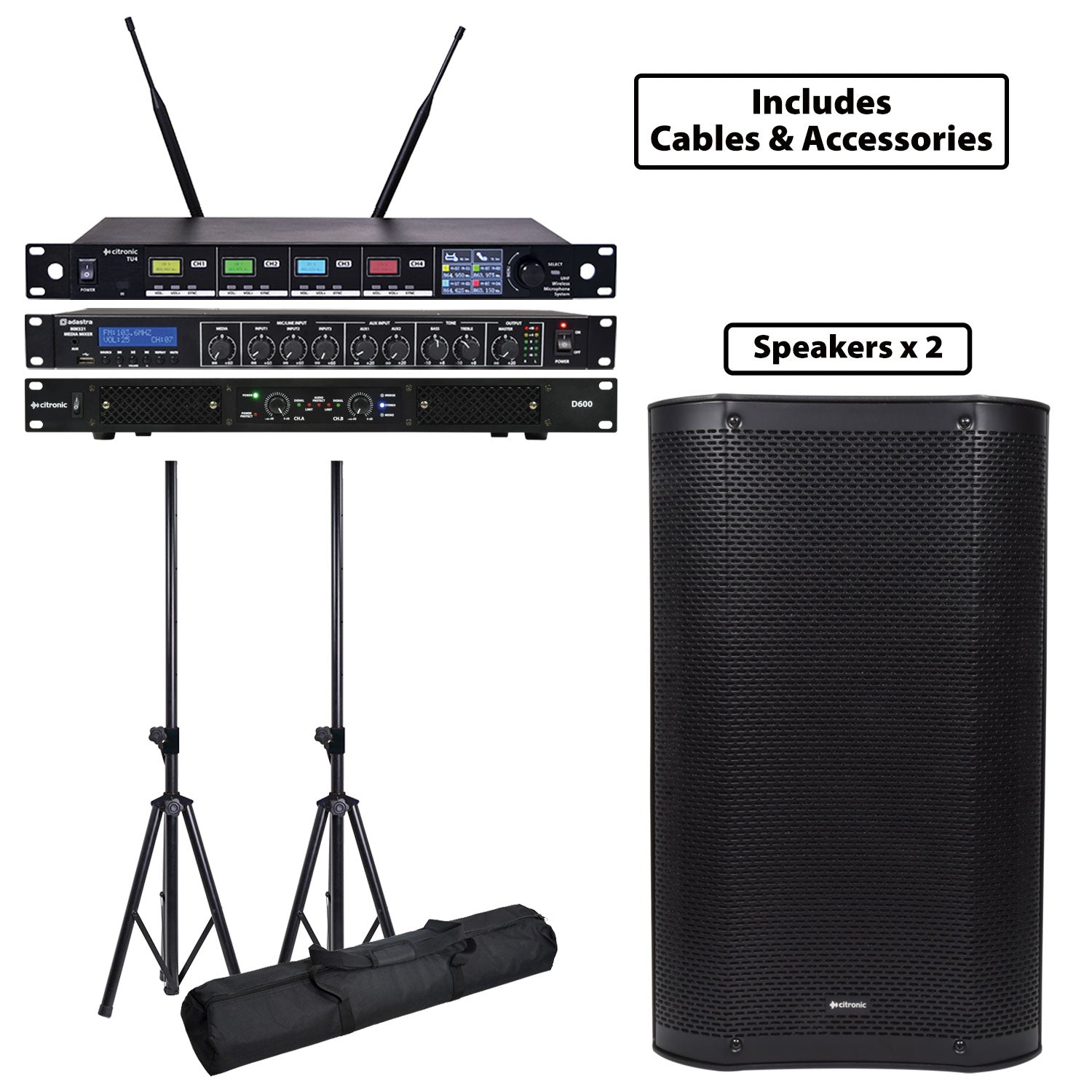Citronic Large Portable Passive PA Package