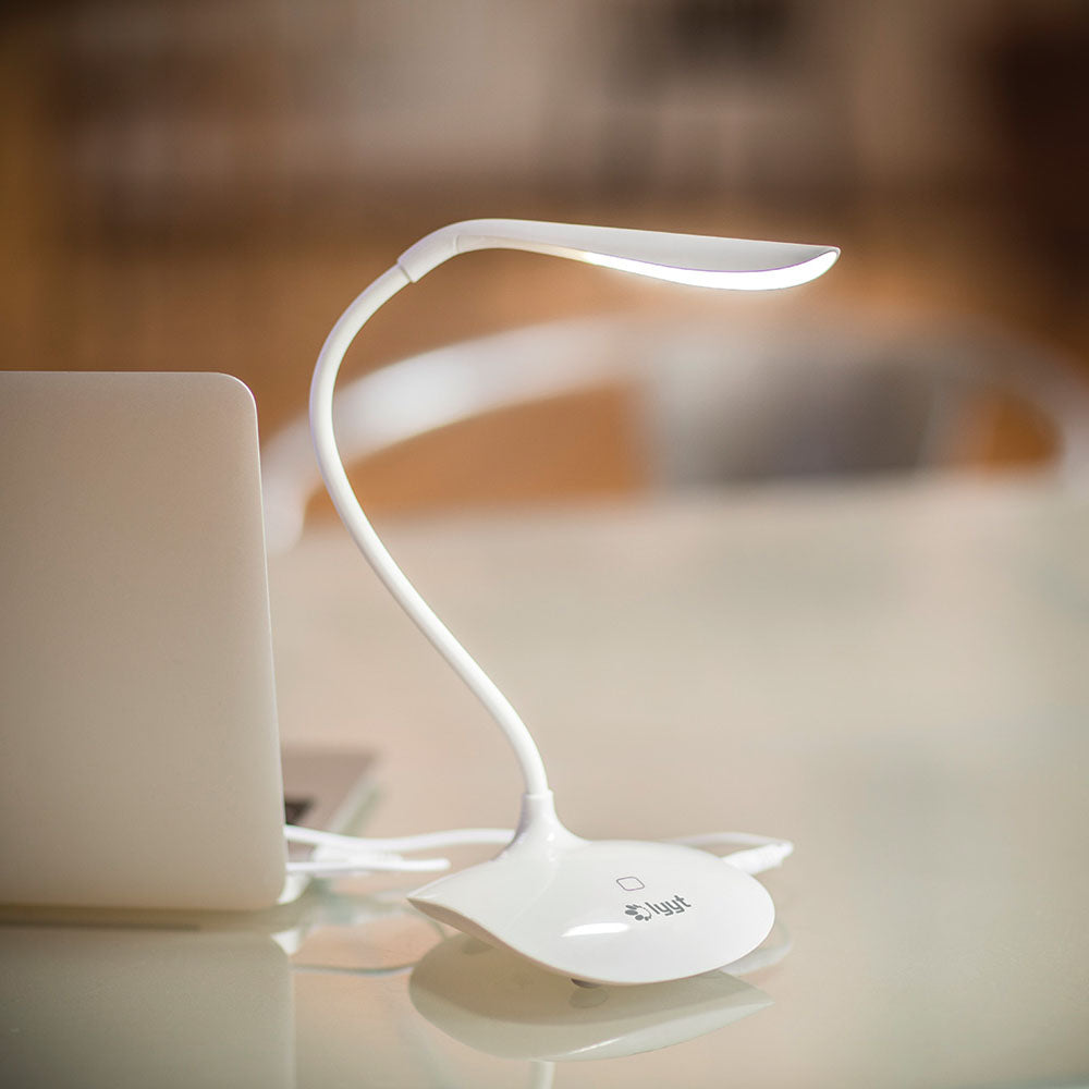 LYYT USB LED Desk Lamp with Nightlight White - view 8
