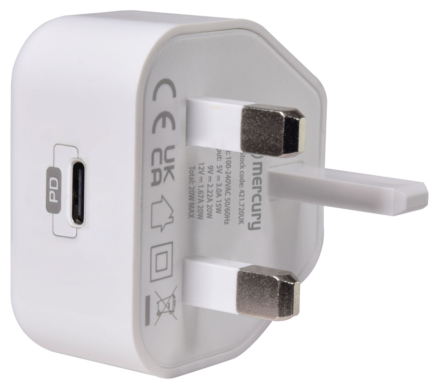 Mercury 20W Low Profile USB C Charger - view 4