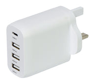 Mercury 35W 3xUSB A+USB-C Charger