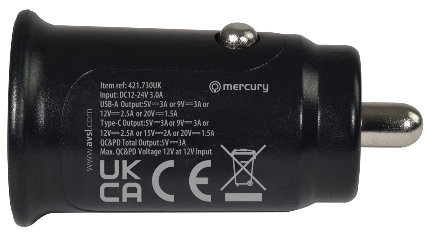 Mercury USB A+C Micro Car Charger - view 4