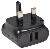 Mercury 2x USB Mains Charger 2.4A