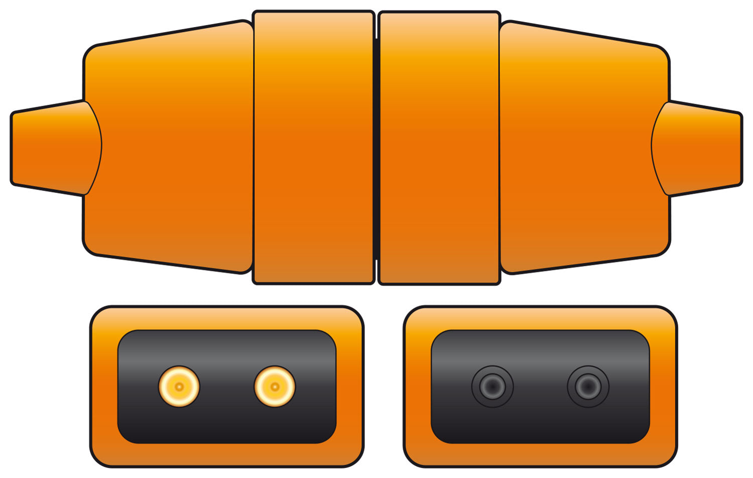 Mercury Rubber 2Pin 10A Orange - view 2