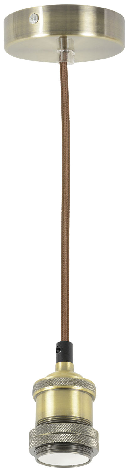 LYYT E27 Pendant Cord Set Antique Brass