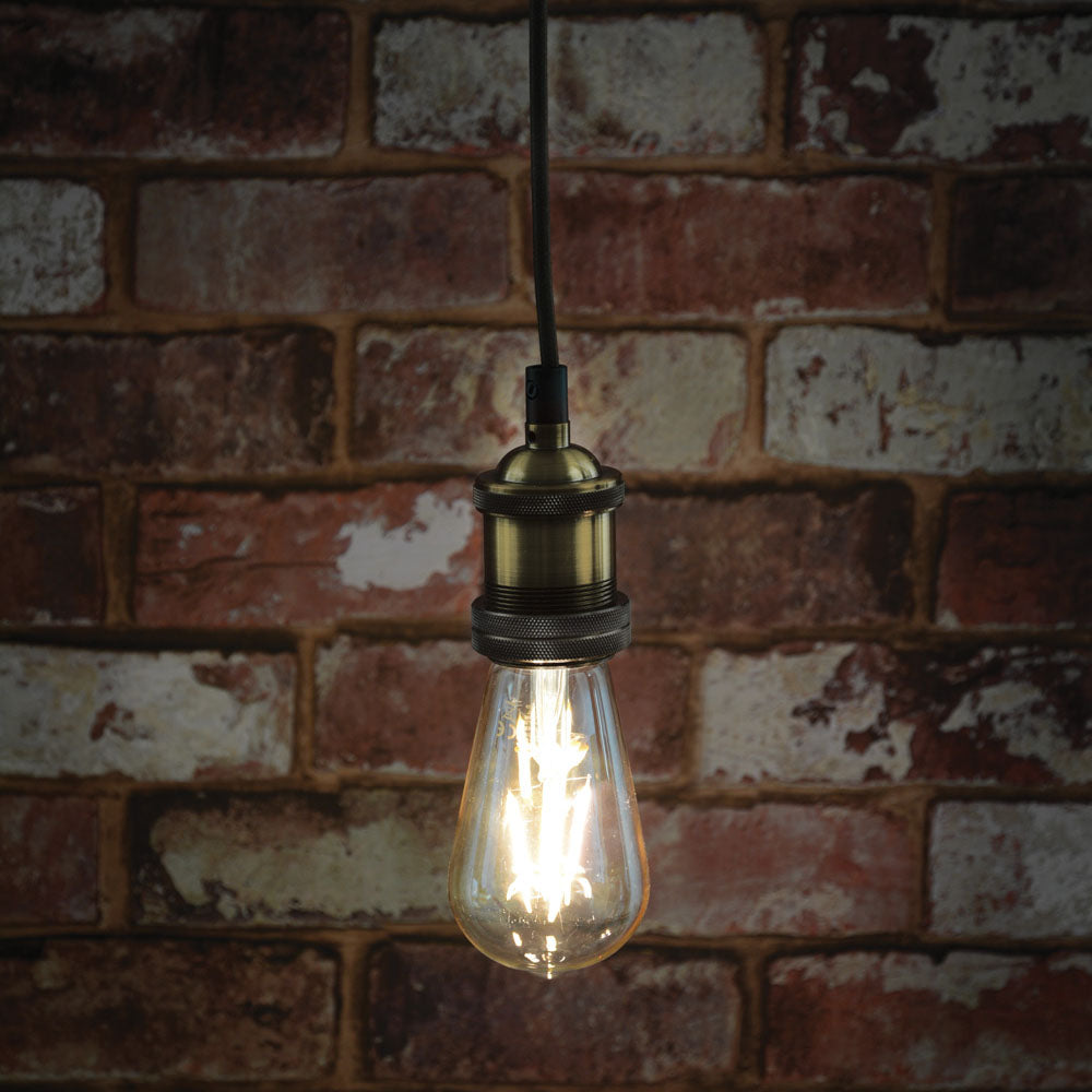 LYYT E27 Pendant Cord Set Antique Brass - view 19