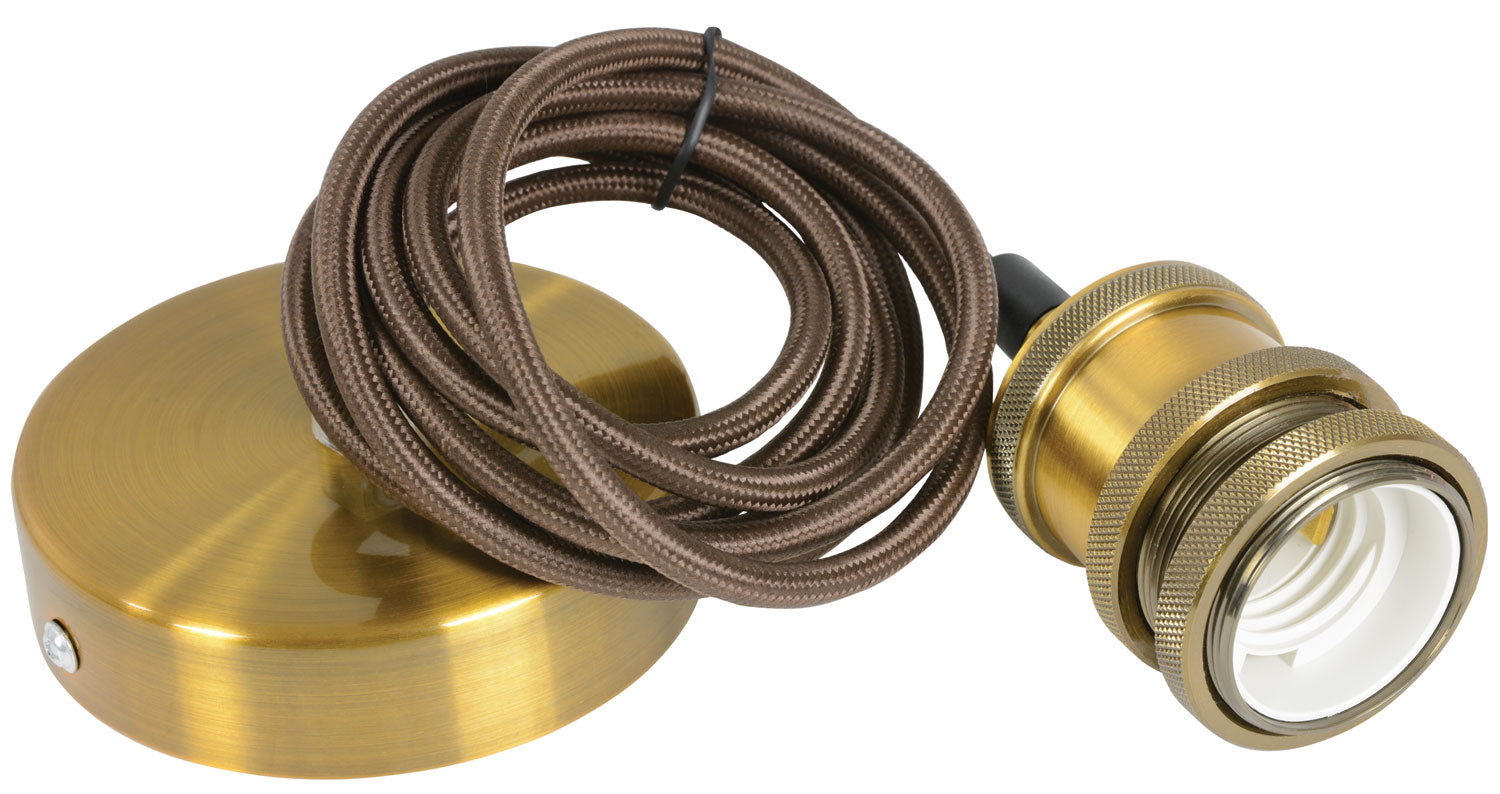 LYYT E27 Pendant Cord Set Antique Gold - view 18