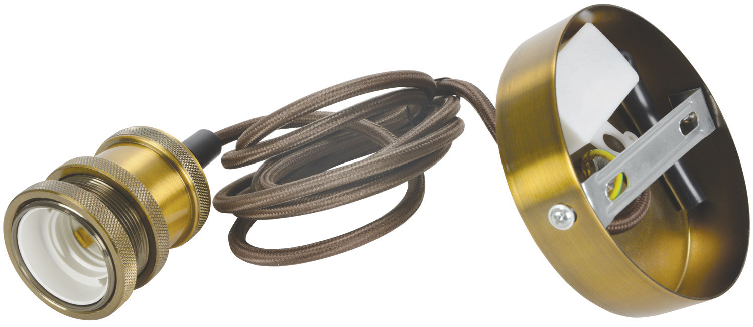 LYYT E27 Pendant Cord Set Antique Gold - view 19