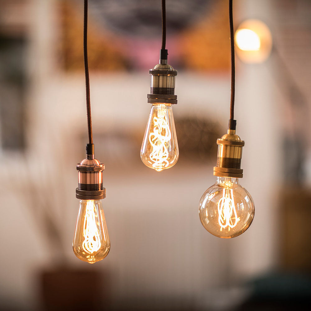 LYYT E27 Pendant Cord Set Antique Gold - view 8