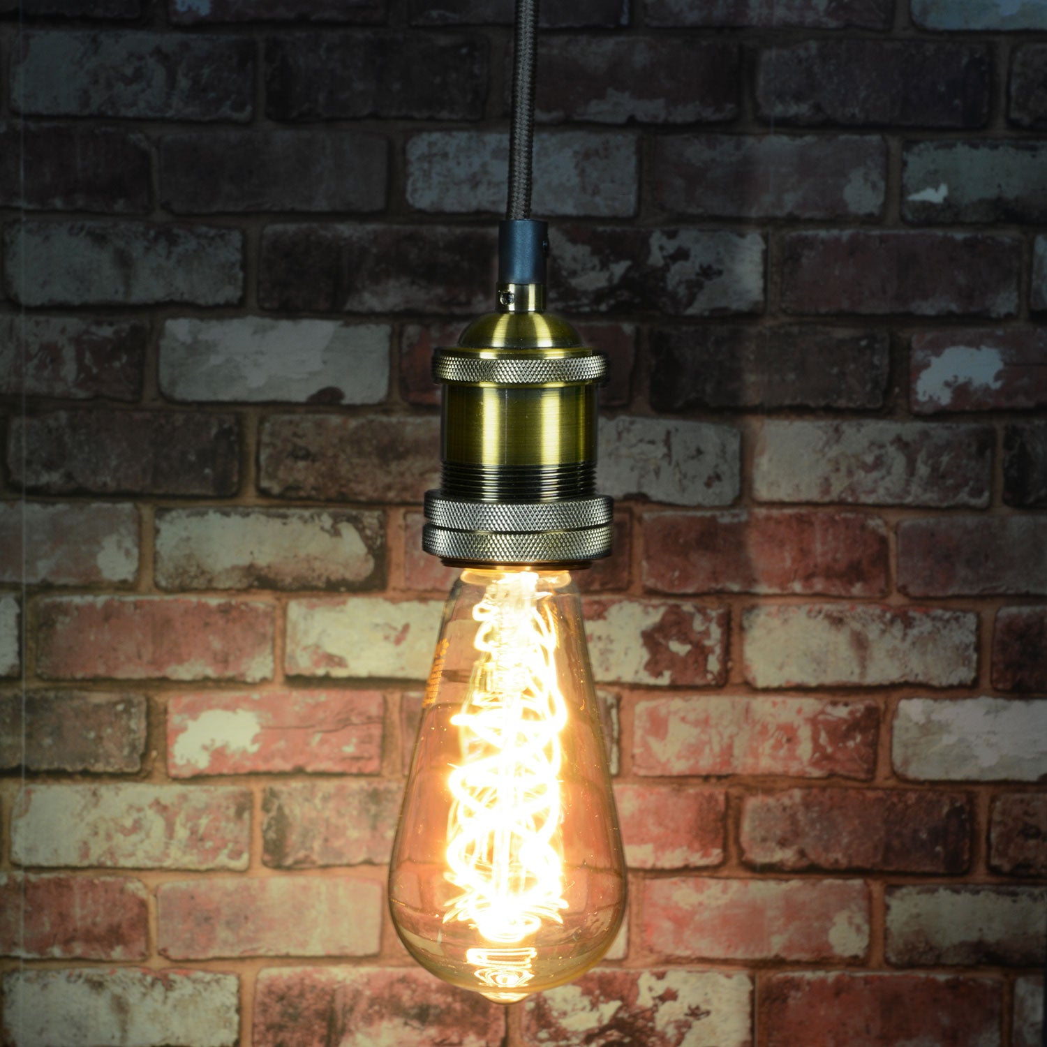 LYYT E27 Pendant Cord Set Antique Gold - view 4