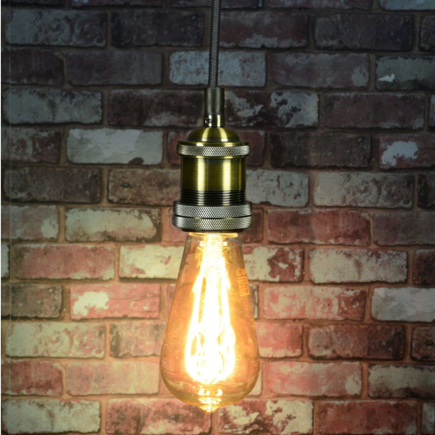 LYYT E27 Pendant Cord Set Antique Gold - view 6