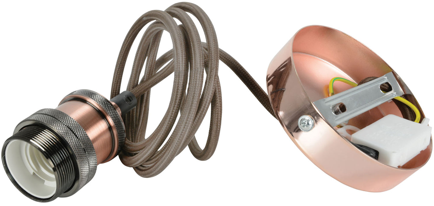 LYYT E27 Pendant Cord Set Antique Copper - view 5