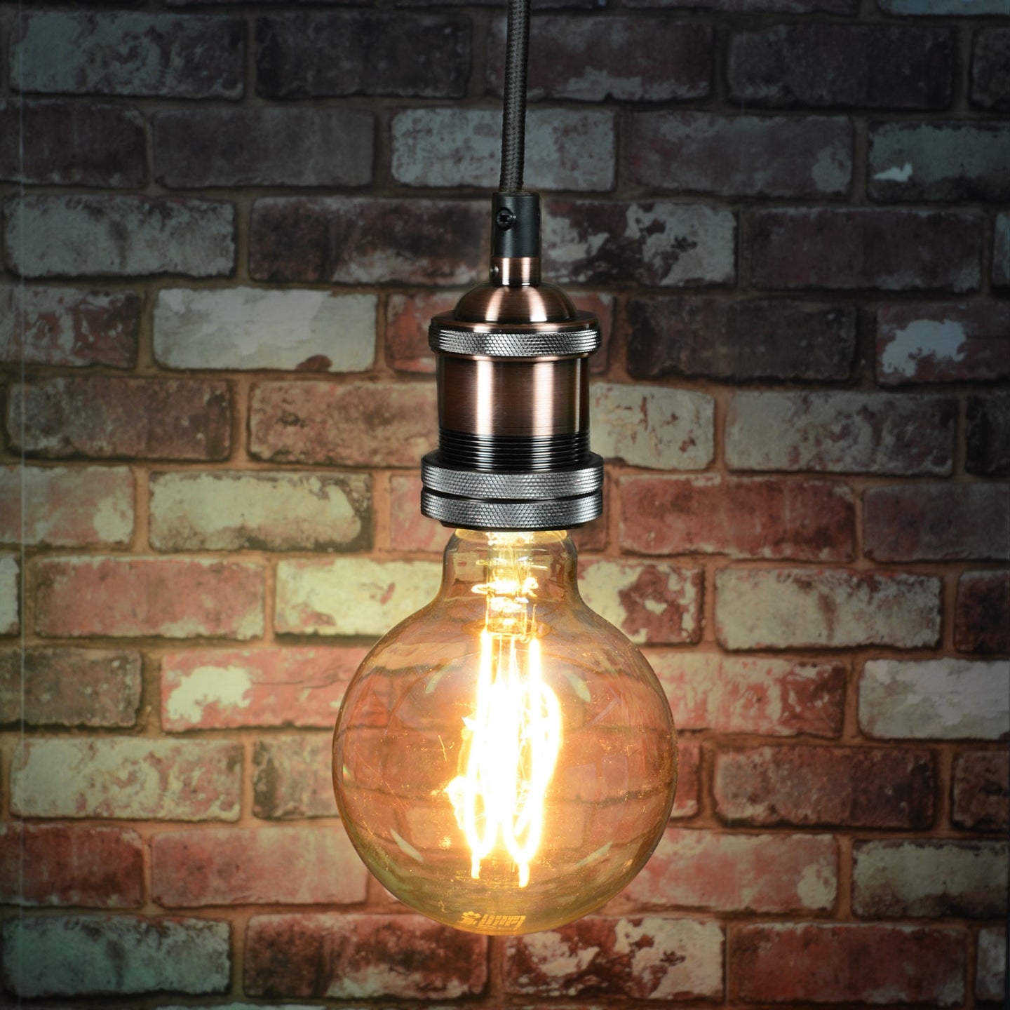 LYYT E27 Pendant Cord Set Antique Copper - view 9