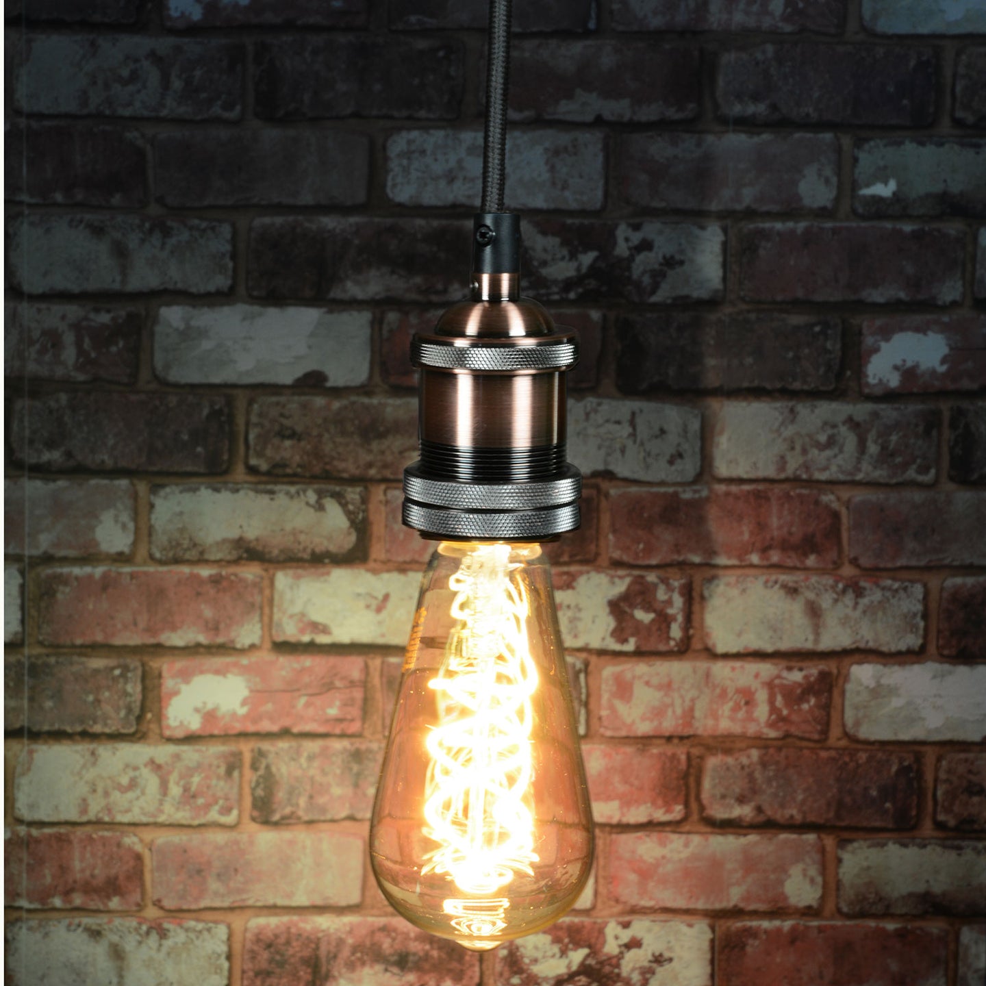 LYYT E27 Pendant Cord Set Antique Copper - view 6
