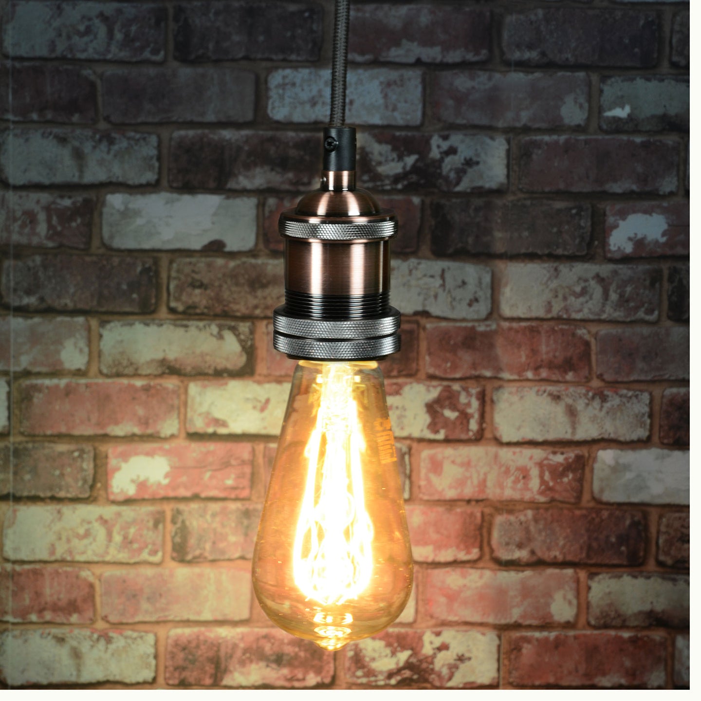 LYYT E27 Pendant Cord Set Antique Copper - view 7