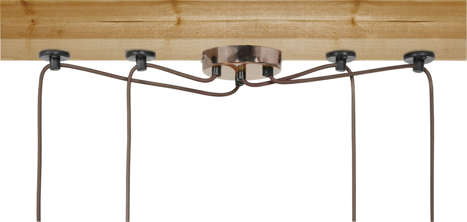 LYYT Quad E27 Pendant Cord Set Antique Copper - view 3