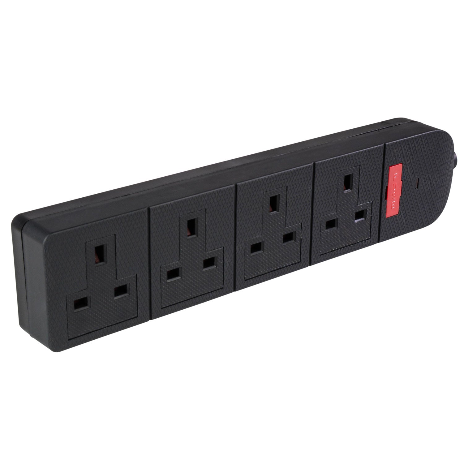 AV:Link 4 Gang 13A Black Socket - view 2