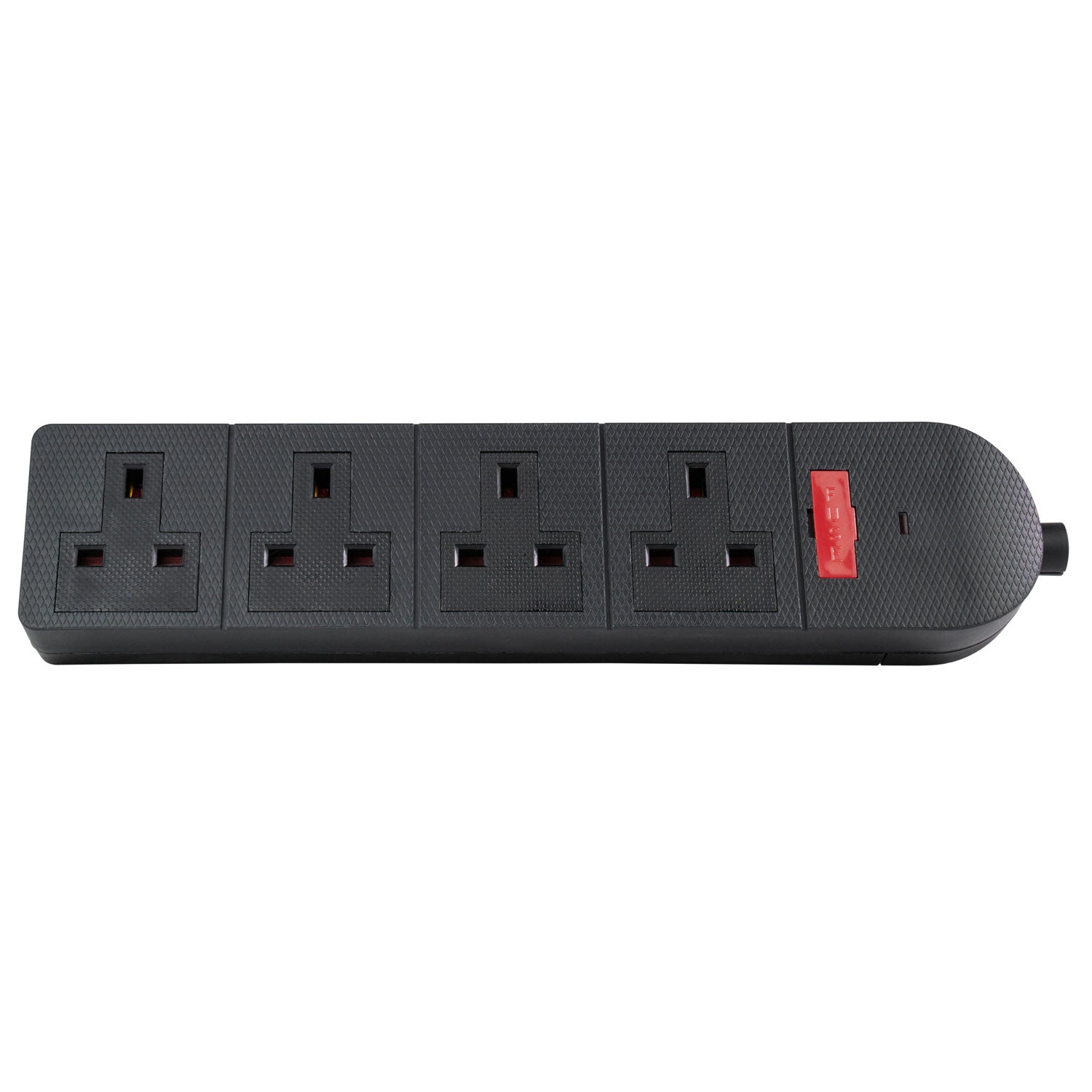 AV:Link 4 Gang 13A Black Socket