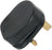 Mercury Rubber UK mains plug, 13A fuse, black - view 2