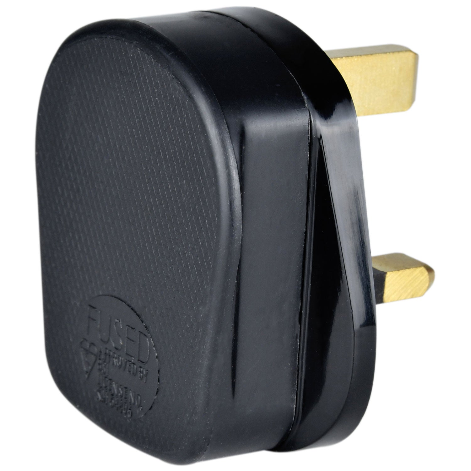 Mercury Rubber UK mains plug, 13A fuse, black