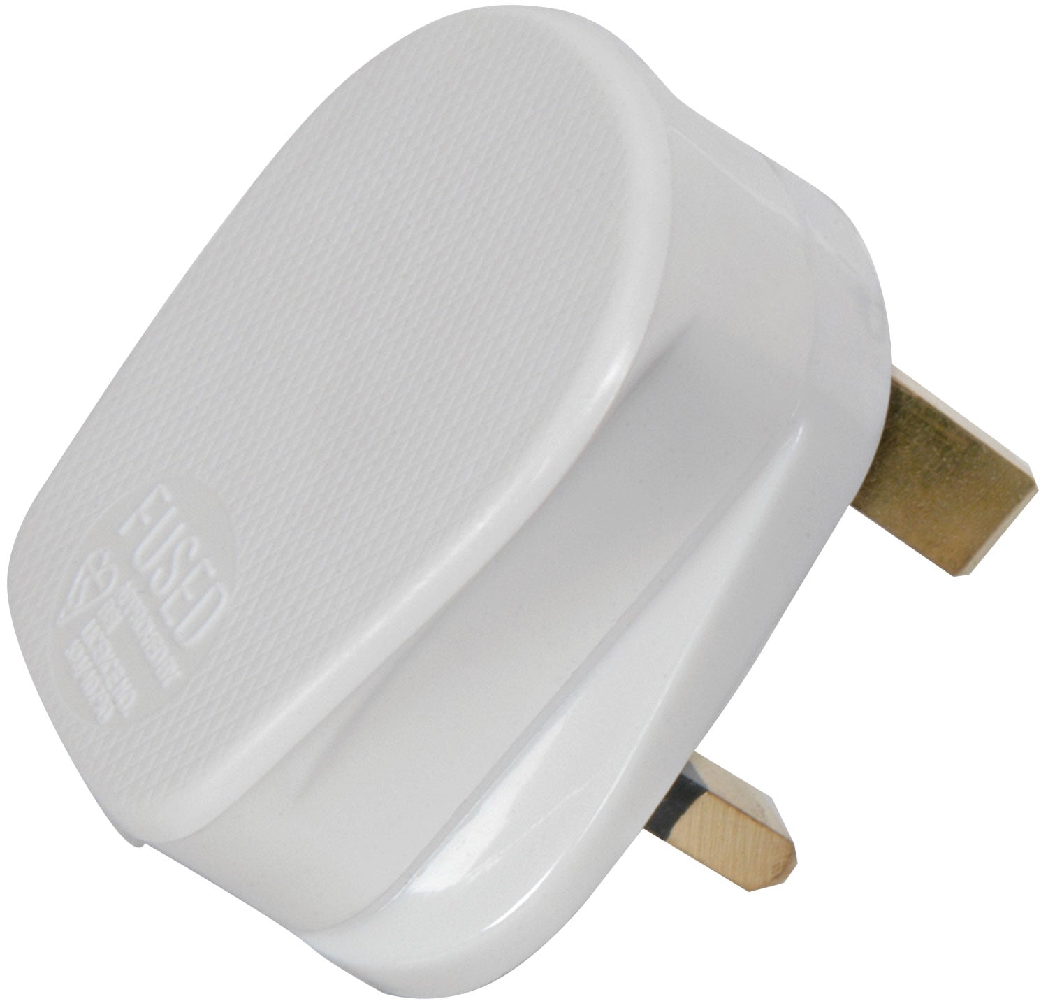 Mercury Rubber UK mains plug, 13A fuse, white - view 2