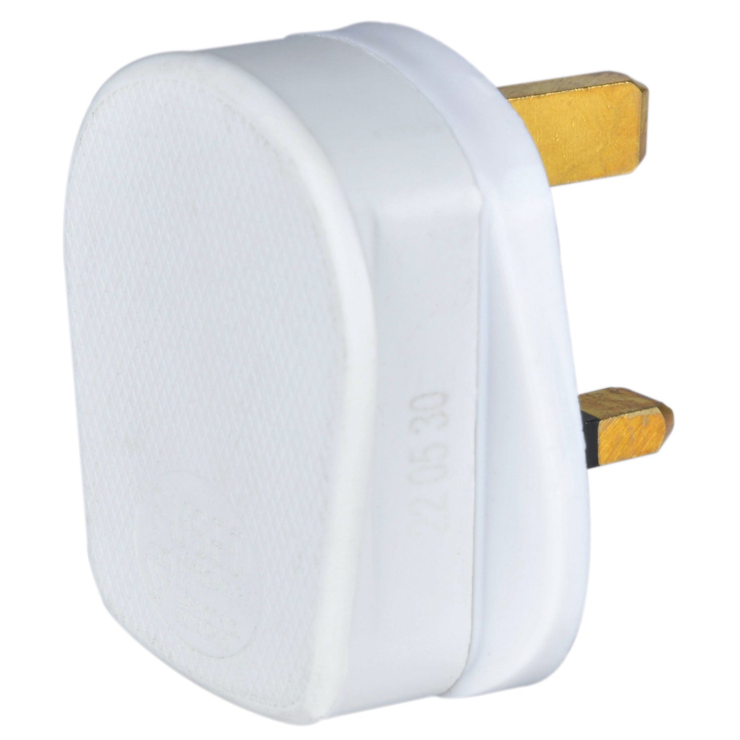 Mercury Rubber UK mains plug, 13A fuse, white