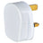Mercury Rubber UK mains plug, 13A fuse, white