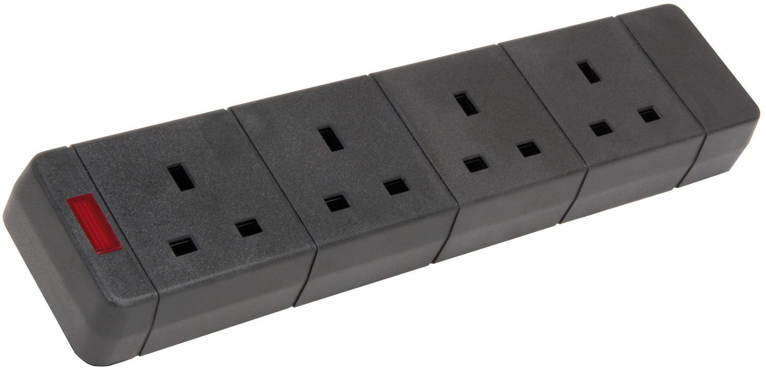 Mercury 4 gang 13A trailing socket with neon - view 2