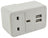 Mercury Plug through mains adaptor with dual USB ports - view 3
