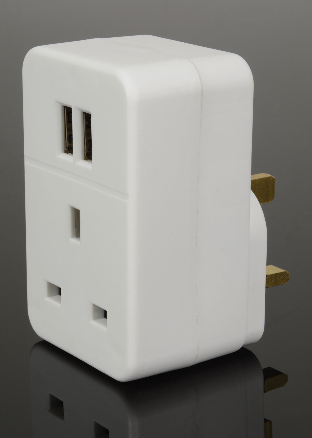 Mercury Plug through mains adaptor with dual USB ports - view 4