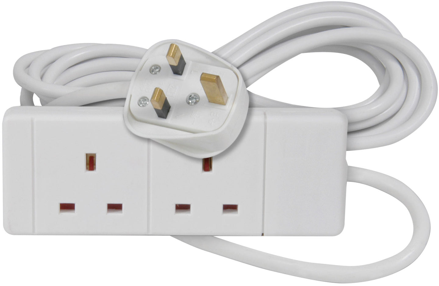 Mercury 2 Gang 13A Mains Extension Lead 2.0m