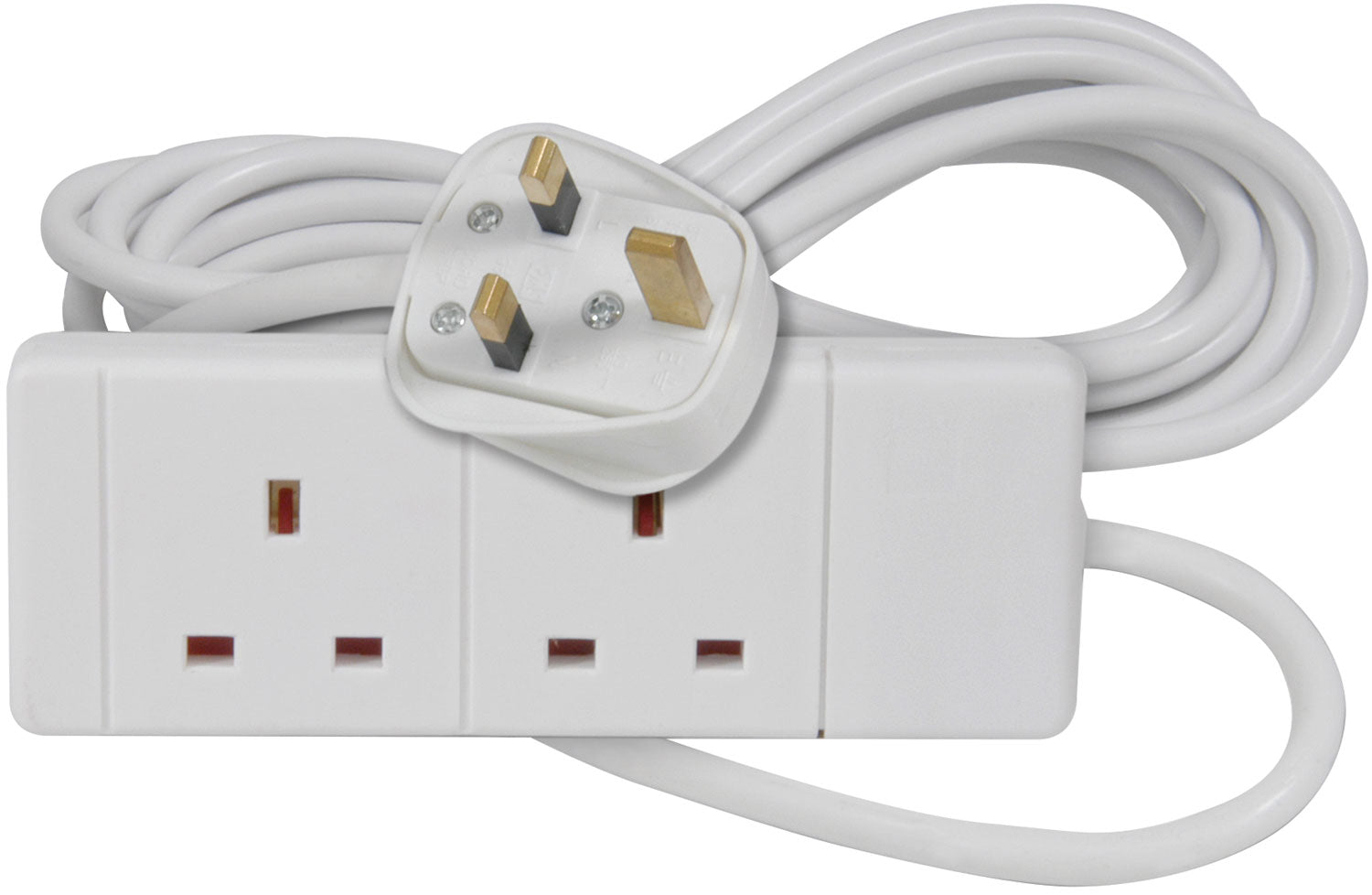 Mercury 2 Gang 13A Mains Extension Lead 2.0m