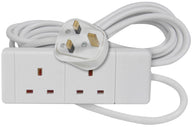 Mercury 2 Gang 13A Mains Extension Lead 3.0m