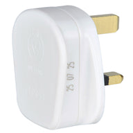 Mercury UK mains plug, 13A fuse, white