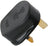 Mercury UK mains plug, 13A fuse, black - view 3