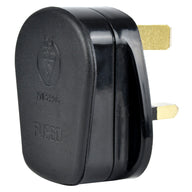 Mercury UK mains plug, 13A fuse, black