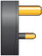 Mercury UK mains plug, 13A fuse, black - view 2