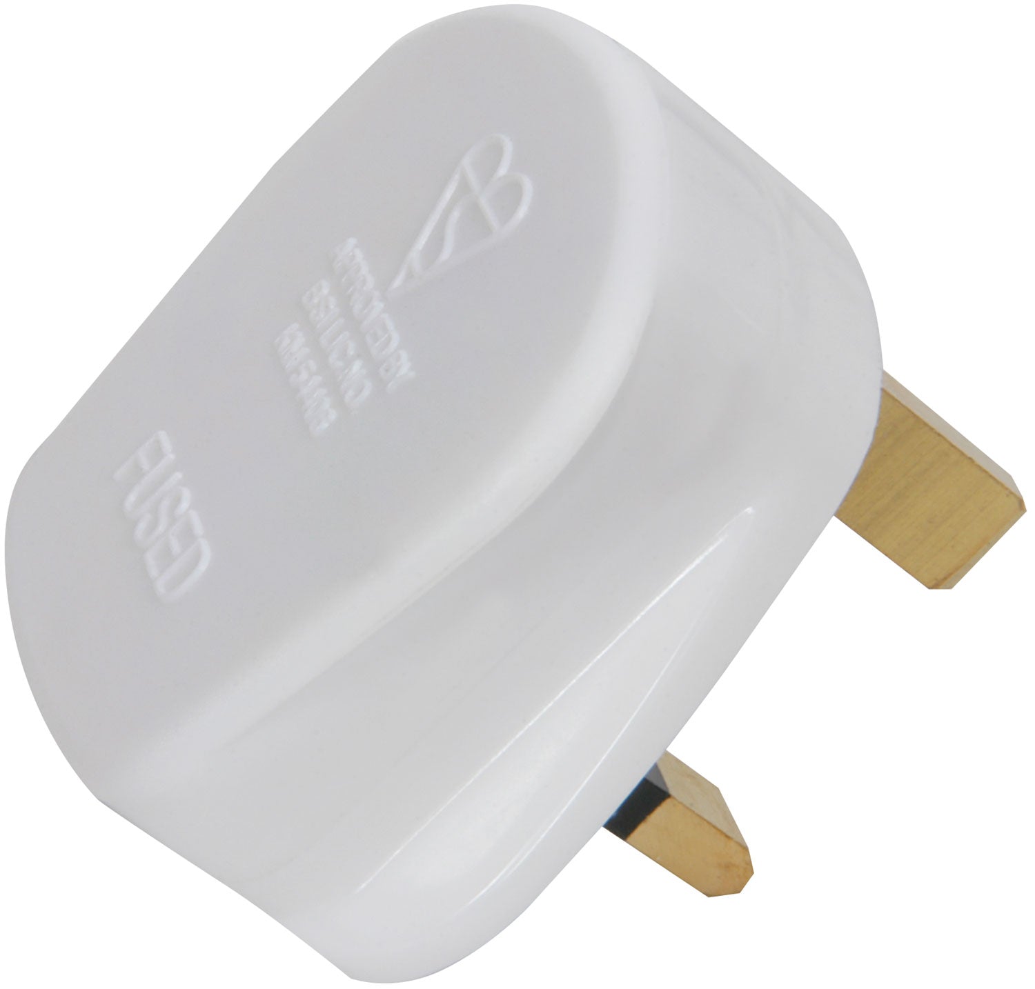Mercury UK mains plug, 5A fuse, white - view 2