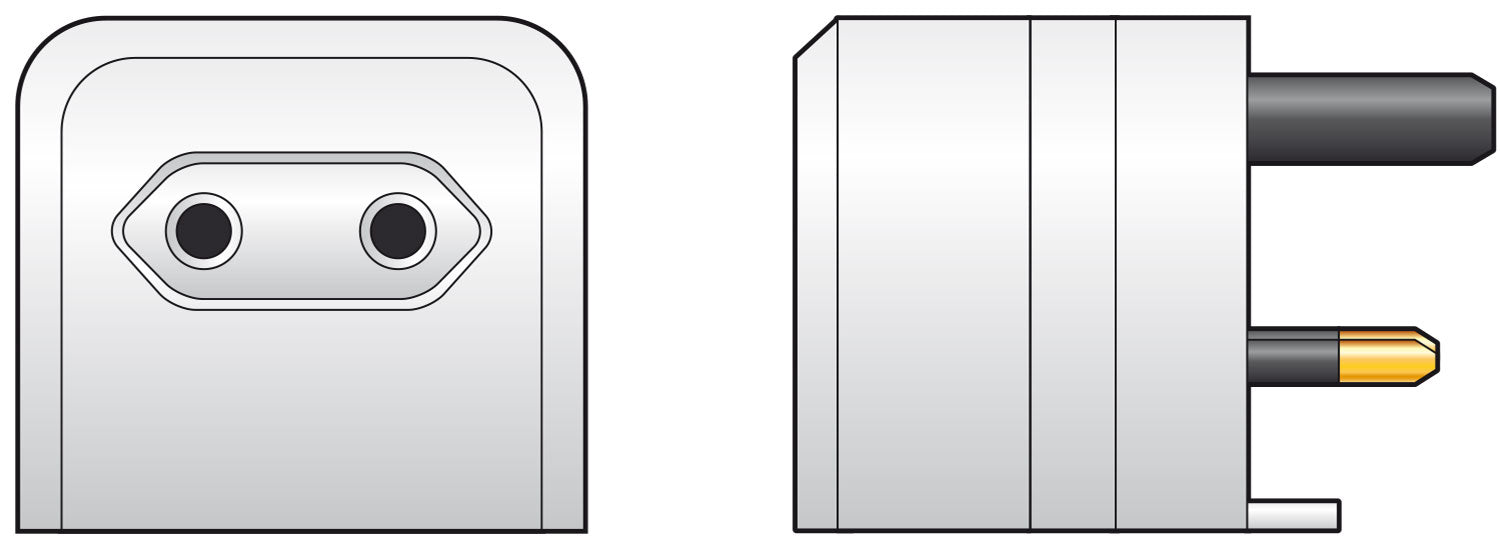 Mercury White BCA Euro converter plug - bulk - view 3