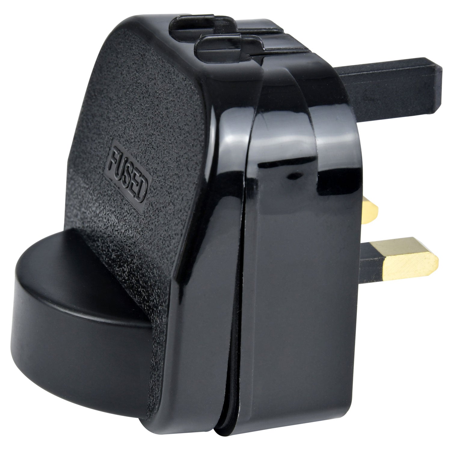 Mercury Black SCP 13A Euro converter plug- bulk