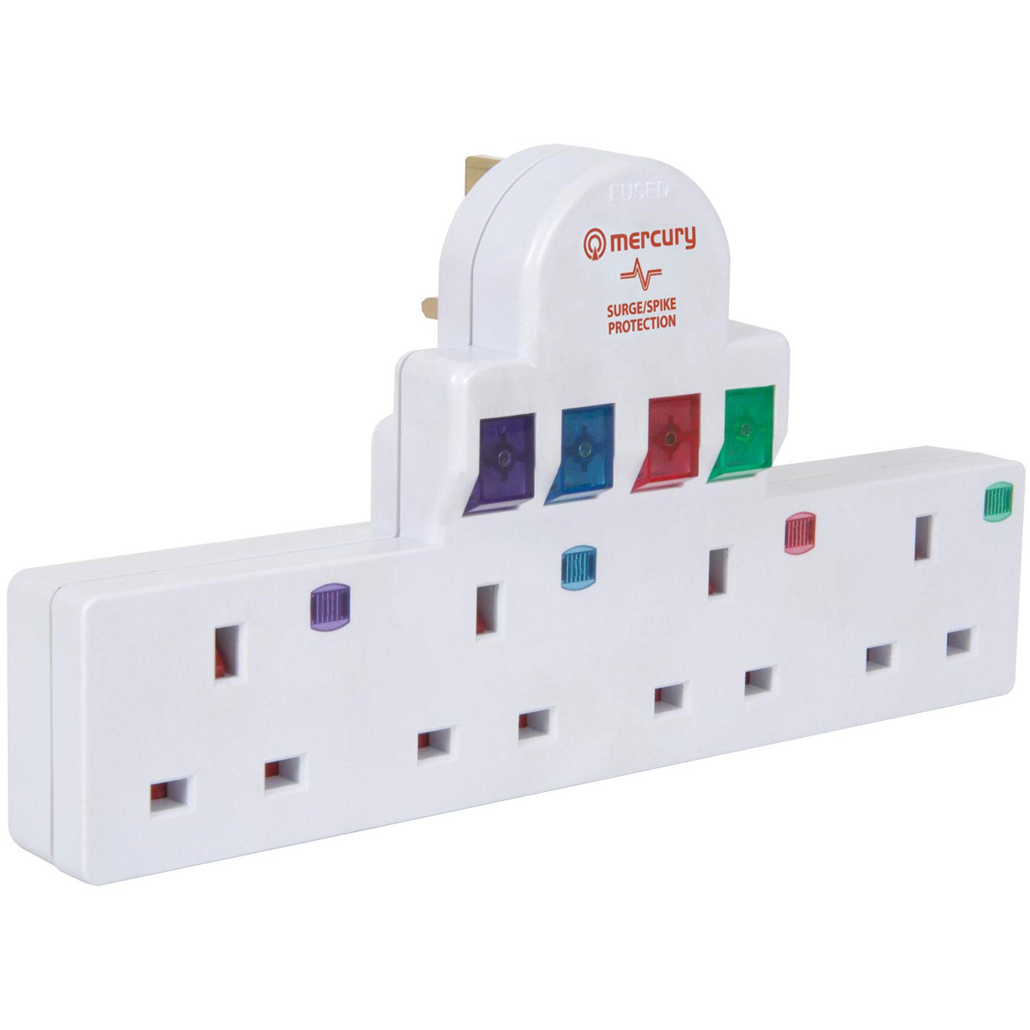Mercury Plug-in 4 way mains adaptor - view 2