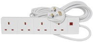 Mercury 4-Way Extension Lead, Neon