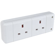 Mercury 2 gang 13A trailing socket, bulk