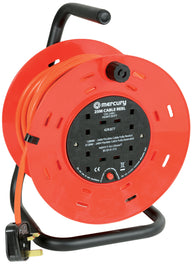 Mercury 4-Gang Extension Reel with Thermal Cut-Out 25m